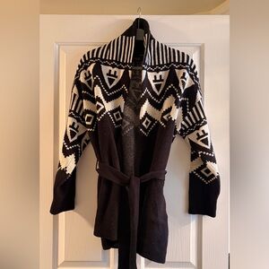 Rachel Zoe Black and White Knit Cardigan